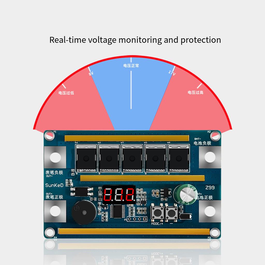 Portable 18650 Battery Spots Welder Control Board Set 12V High Current 1500A 99 Adjustable Level Temperature Monitoring