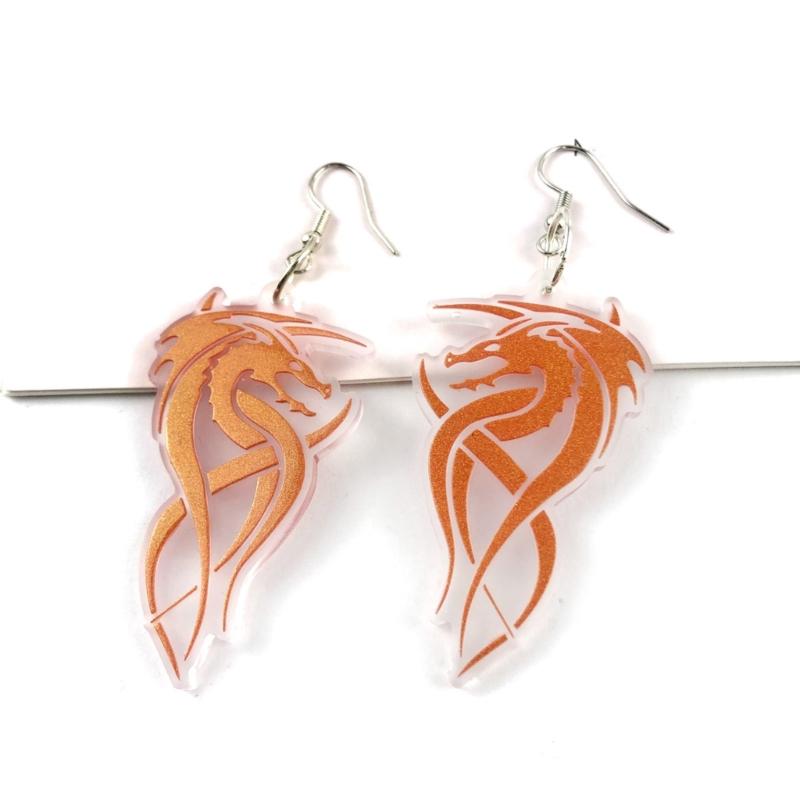 6Pcs Epoxy Assembled Molds Geometric Dragon Shape Earrings Pendant Mold Phone Keychain Pendant Silicone Mold for Decor