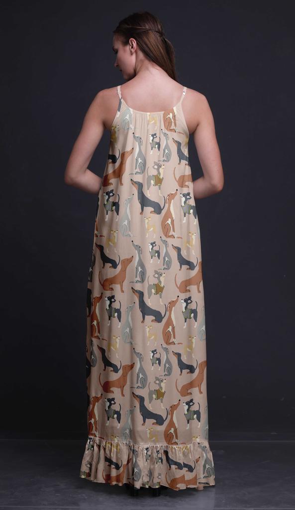 Bimba Light Pink4 Floral Leaves & Cardamine Nightgowns For Women Rayon Printed Spaghetti Strap Womens Nightwear Lingerie