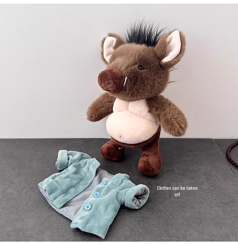 Internet Celebrity Style Black Myth: Wukong Zhu Bajie Plush Toy Backpack Pendant - Perfect Boyfriend Gift
