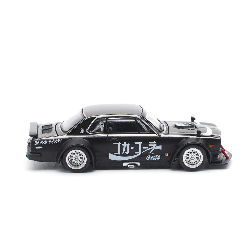 POP RACE SKYLINE DRIFT COCA COLA ZERO JP BLACK CHROME PR640161 1/64 GT-R (HAKOSUKA) - (Finished Model)