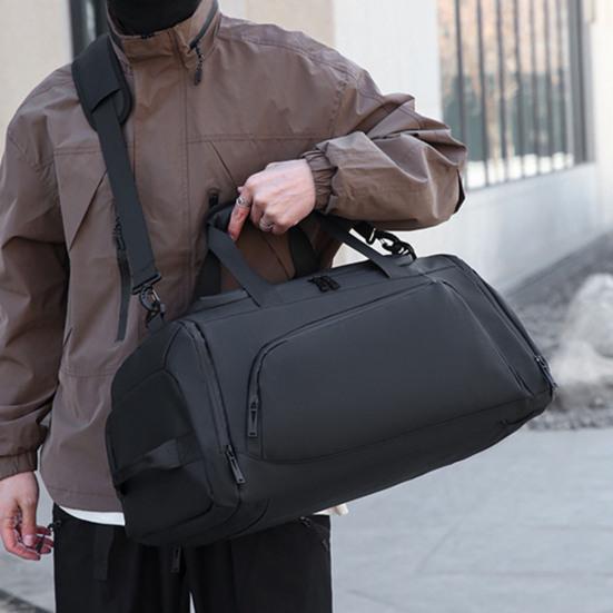 Backpack Duffle Bag Men Gym Tote with Wet Pocket Shoe Compartment Overnight Duffel Weekender