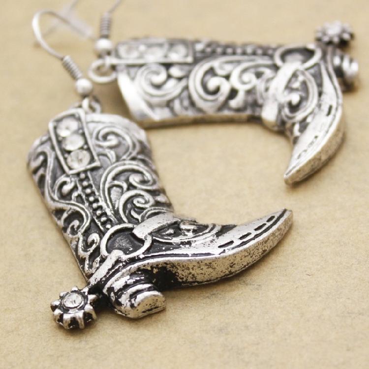 Cowboystiefel Ohrhänger/Halsschmuck Cowgirl Reitstiefel Anhänger Halskette/Ohrringe Handgefertigter Ohr-/Halsschmuck Ornament