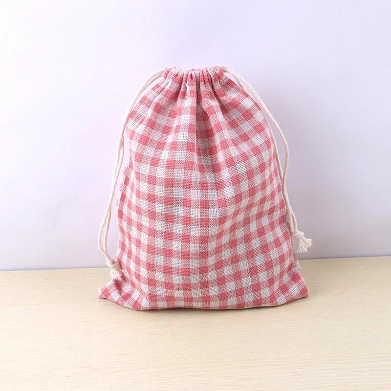 Creative Pattern Printed Cotton Handbag Bundle Pocket Drawstring Gift Bag Bundle Mouth Storage Bag Xmas Gift Bags Wholesale