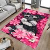 1PC Dog Flowers Extra Large Non Slip Floor Carpet, Office, Family, Studio   Large Area Rug Indoor Rugs, Bold Statement Piece