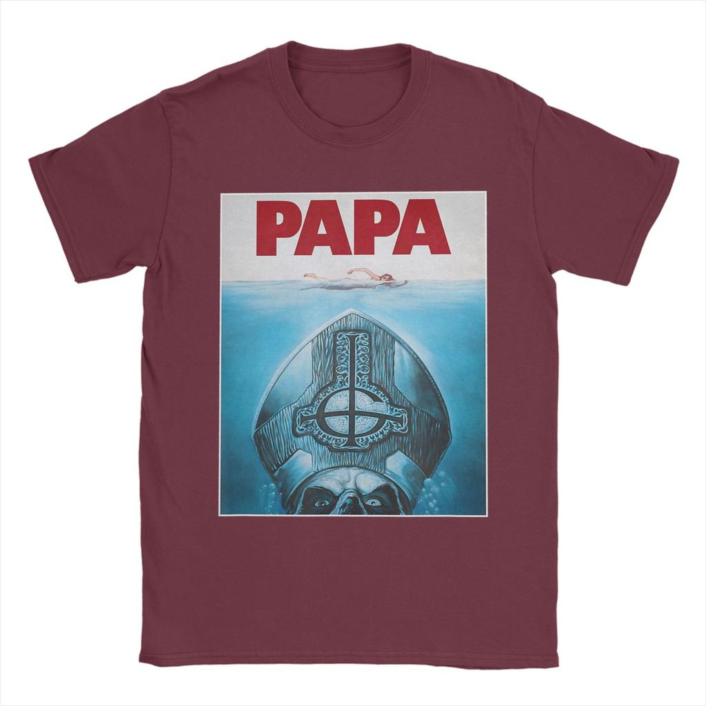 Ghost Band Papa Poster T-Shirts Men  Unique 100% Cotton Tee Shirt O Neck Short Sleeve T Shirts Classic Clothing