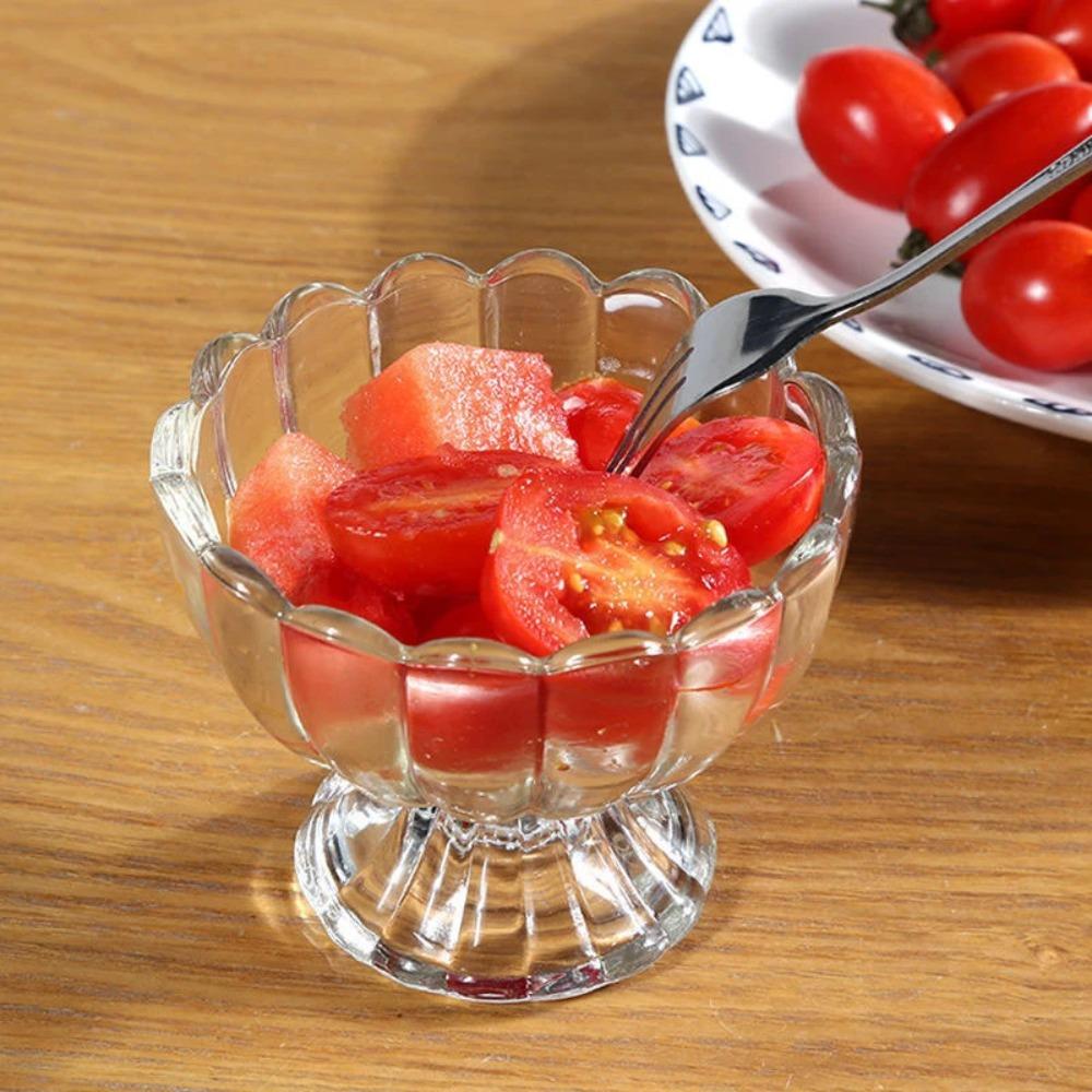 Flowers Shape Cocktail Glass Transparent Pudding Cups Dessert Cup Goblet Milkshake