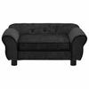 Pet Sofa for Dogs Black 72 x 45 x 30 cm Plush
