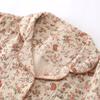 Crepe cotton yarn middle-aged and elderly mother short-sleeved trousers lapel pajamas loungewear set retro floral cardigan breathable