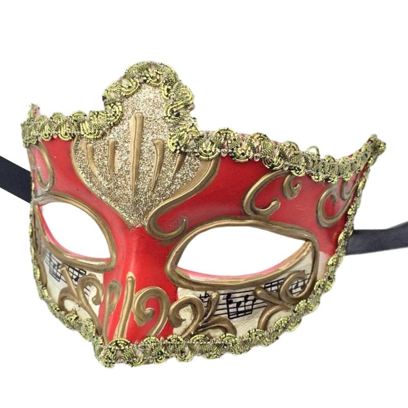 Unisex Masquerade Mask Half Face Mask Halloween Party Mask Hand Painted Masquerade Eye Mask For Men Women Cosplay