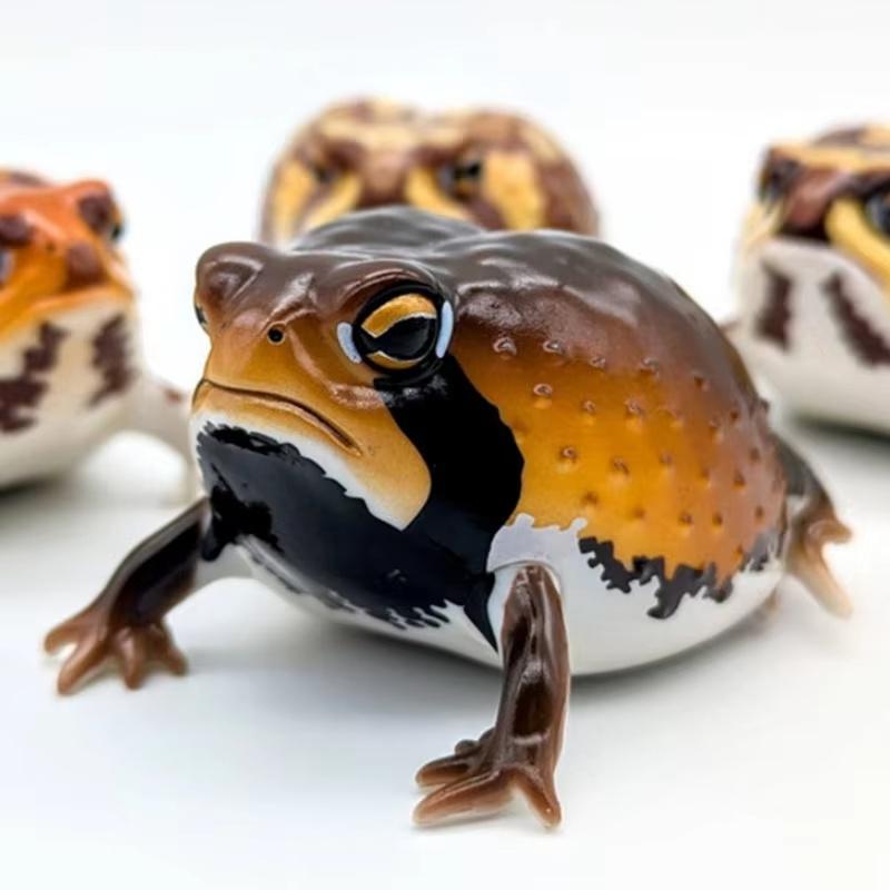 Genuine Ikimon Steamed Bun Frog Japanese Dart Capsule Toy Realistic Toad Figurine Animal Encyclopedia Desktop Collectible Gift