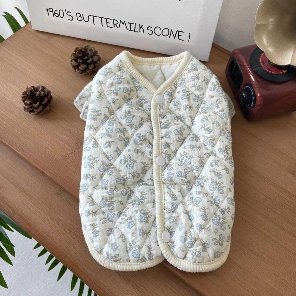 Printed Dog Winter Coat Warm Soft Dog Jacket New Padded Vest  for Small Medium Dogs