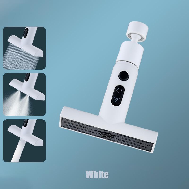 Kitchen Faucet Waterfall Outlet Splash Proof Universal 360° Rotating Bubbler 3 Modes Multifunctional Water Tap Nozzle Extension