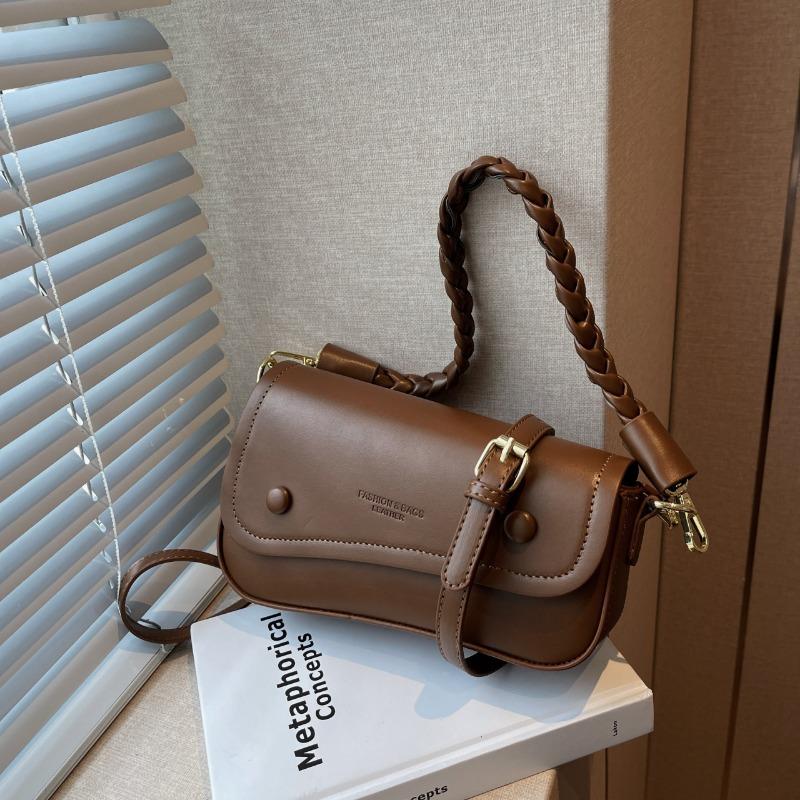 New textured shoulder saddle bag trendy fashion oblique span bag simple trend portable underarm women's bag