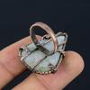 Moonstone Gemstone Copper Wire Wrapped Handmade Jewelry Ring All Size For Woman