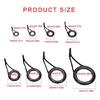 16Pcs Single Leg Ceramic Rings Fishing Casting Poles Guides Set Fishing Rod Guide Tip Circle Rings Eye Easy to Use