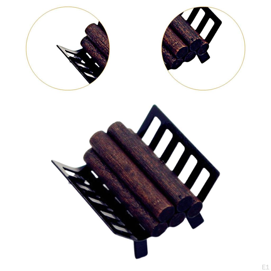 Dollhouse Miniature Firewood Rack Furniture Model 1:6 1:12 Scale Simulation Log Holder