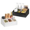 Rustic Wood Paper Plate Dispenser Utensil Holder Kitchen Organization Rack