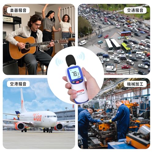 Digital Sound Level Meter (MAX/MIN Mode, Auto-OFF Cancellation), 30-130dB, Compact, Tripod Mountable, Portable Sound Level Meter, Frequency Response 3
