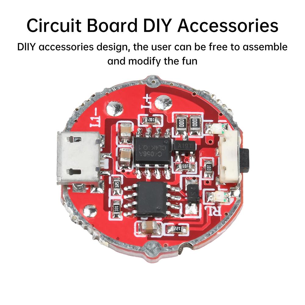 3-Gang Taschenlampen-Antriebsmodul 2-Gang-Treiberplatine Zubehör mit Schalter Lade-Integrierte PCB für 10W Lampenperlen