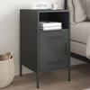 VidaXL Bedside Table, Bedside Cabinet with Legs, Nightstand with Compartment, Bedroom Nightstand, Black 843066