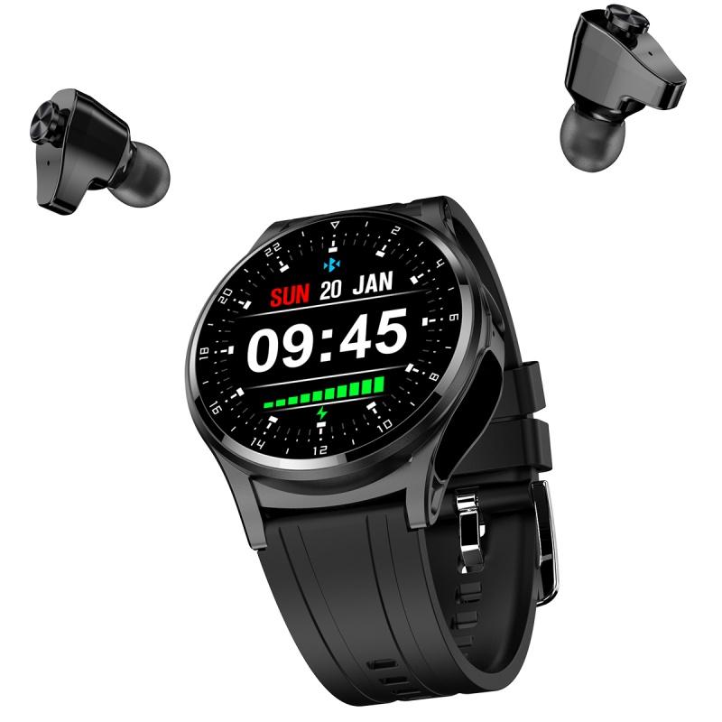 Rainbuvvy GT66 Smart Bracelet 1.39inch IPS HD Touchscreen 360x360 NFC Bluetooth 5.2 Android Smartwatch TWS Sports Watch Multi-language