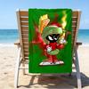 proof beach towel with a Marvin the Martian1 pattern - soft,absorbent,quick-drying,machine washable - perfect for swimming,camping,bathing