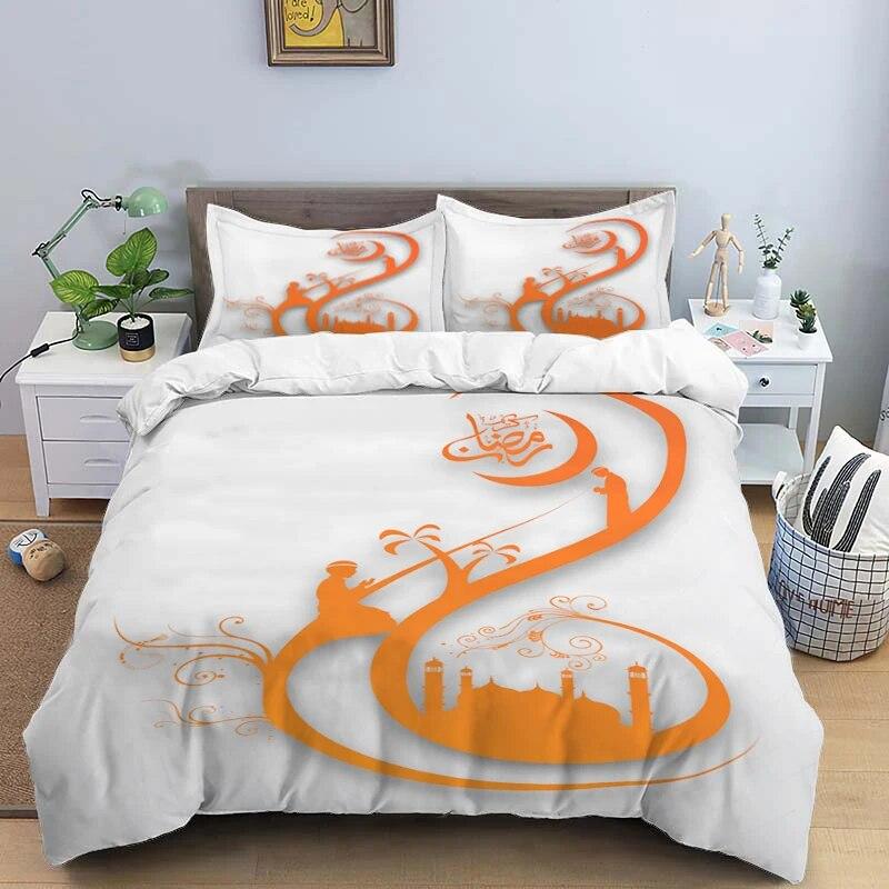 Muslim Prayer Kawaii  Bedding Sets New Greek Key Meander Duvet Cover Sets Bed Linens Queen King Size Modern Geometric Bedspread