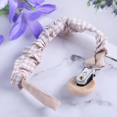 Vintage Simple Pacifier Clip Baby Cotton Pacifier Chain For Newborn Teething Soother Chew Dummy Clips Hand Made