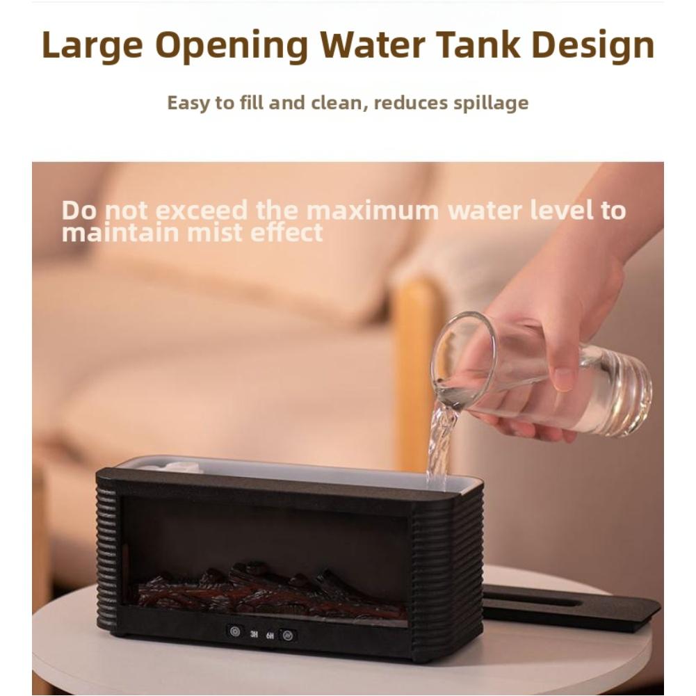 Cozy Atmosphere Flame Diffuser Remote Control Flame Aroma Diffuser Realistic Flame Effect 7 Soothing Light Modes