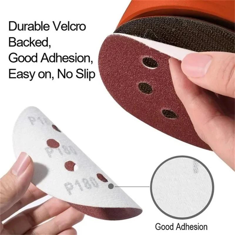 Universal 8 Hole Sanding Discs 125mm Sandpaper for Metal Wood Glass Sander Polishing Pads Home Abrasive Tools 40~3000 Grit