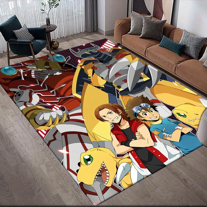 Digimon Adventure Area Rug, Digimon Fan Soft Carpet, Great Gift.chl