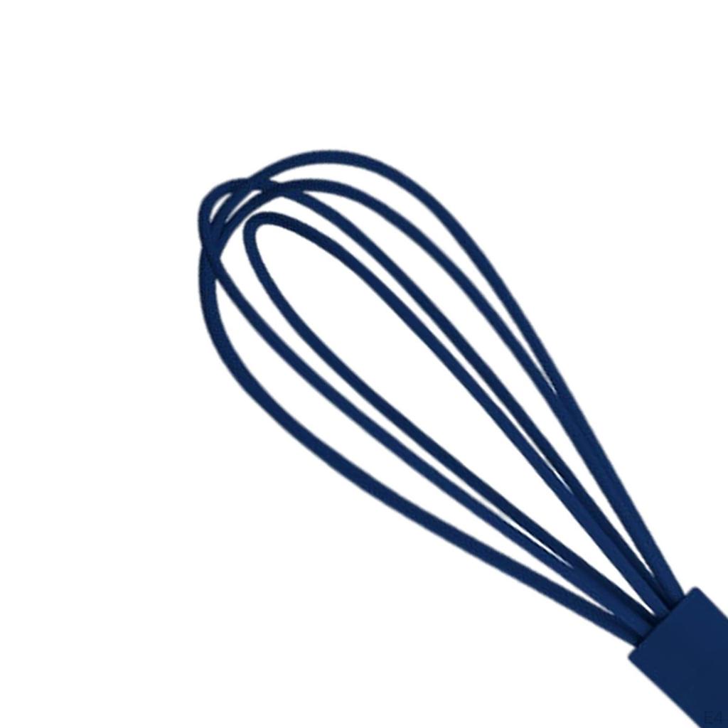 Egg Beater Utensil Non Scratch Tool Wire Whisk Silicone for Beating Frothing Blending