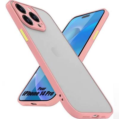 Hülle für iPhone 14 Pro Silikon Dünn Hart Stoßfest - Rosa