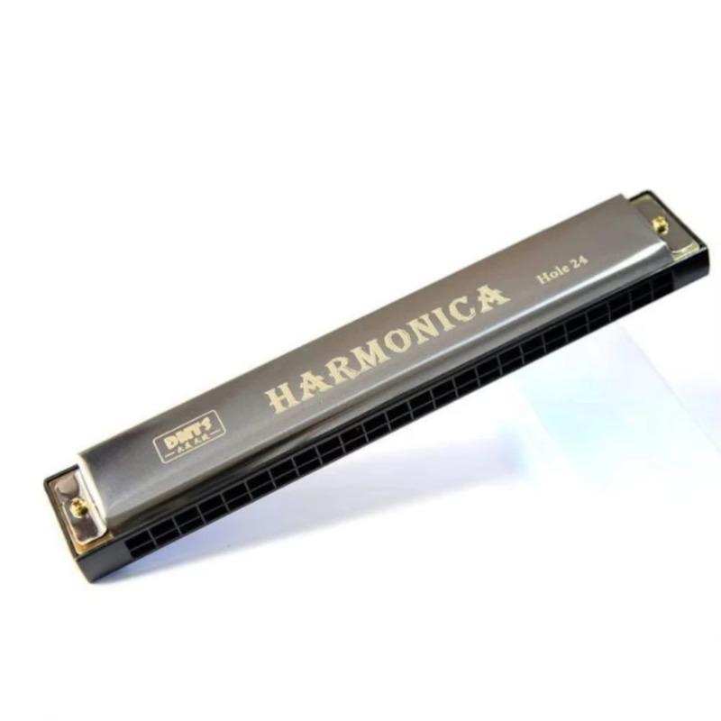 Portable 24 Hole Professional Metal Harmonica Suitable for Beginners, Comes with Case - Student Starter Kit, Children's Gift