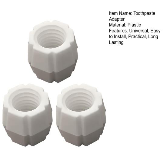 Yousheng 1/2/3 Piezas Conector de Conversión para Recarga de Pasta de Dientes Reutilizable Ecológico Divertido Adaptador de Tubo de Pasta de Dientes de Dispensación Fácil