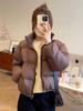 Petite Korean Style Women's Spring/Summer Slimming White Duck Down Jacket with Stand-Up Collar