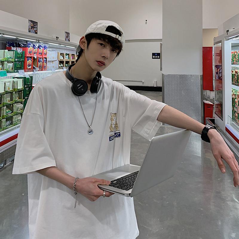 Streetwear Summer Cotton Women's T-shirt Short Sleeve Casual Harajuku Cartoon Printing Oversized T Shirts For Girls