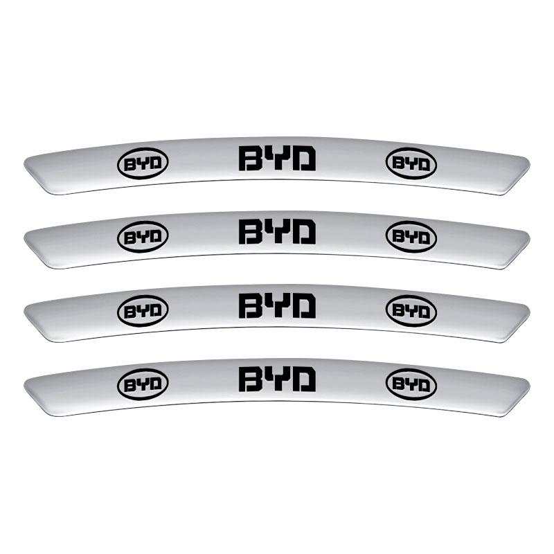 Aluminum Car Badge Emblem Wheel Hub Rims Decor 3D Stickers For BYD F3 S6 F0 Tang I3 S7 G3 E5 E2 E1 E3 E9 D1 S8 E6 L3 Song Qing