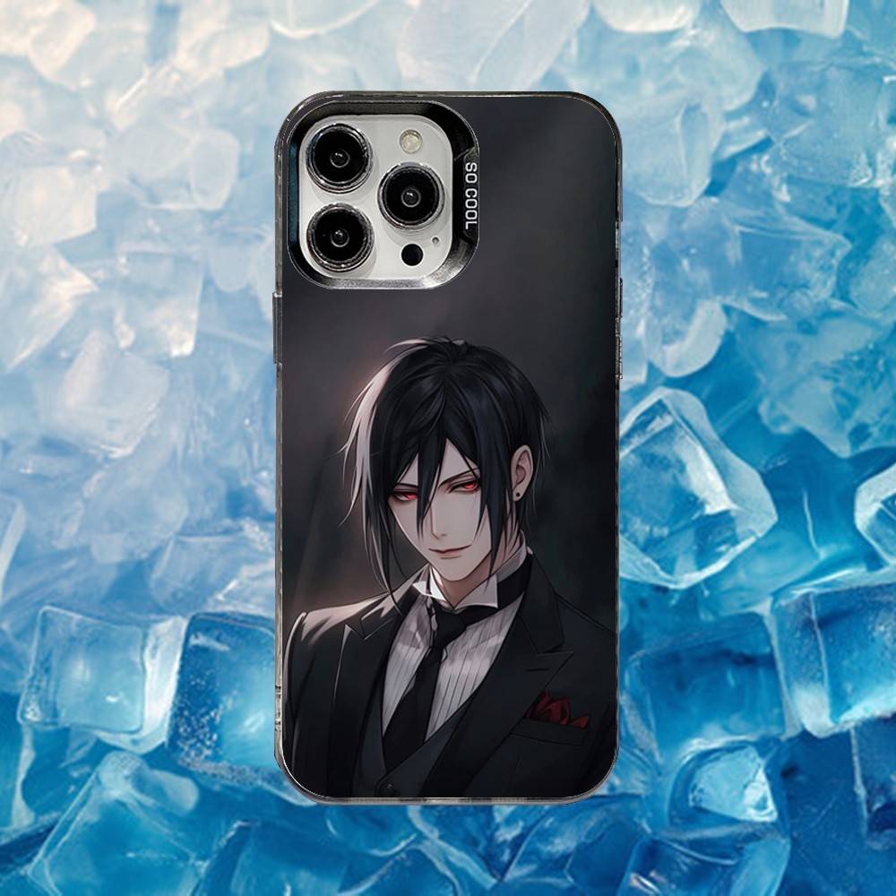 Black B-Butler Anime Phone Case For iPhone 16,15,14,13,12,11,Mini,Pro,SE,MAX White Matte Shockproof Cover