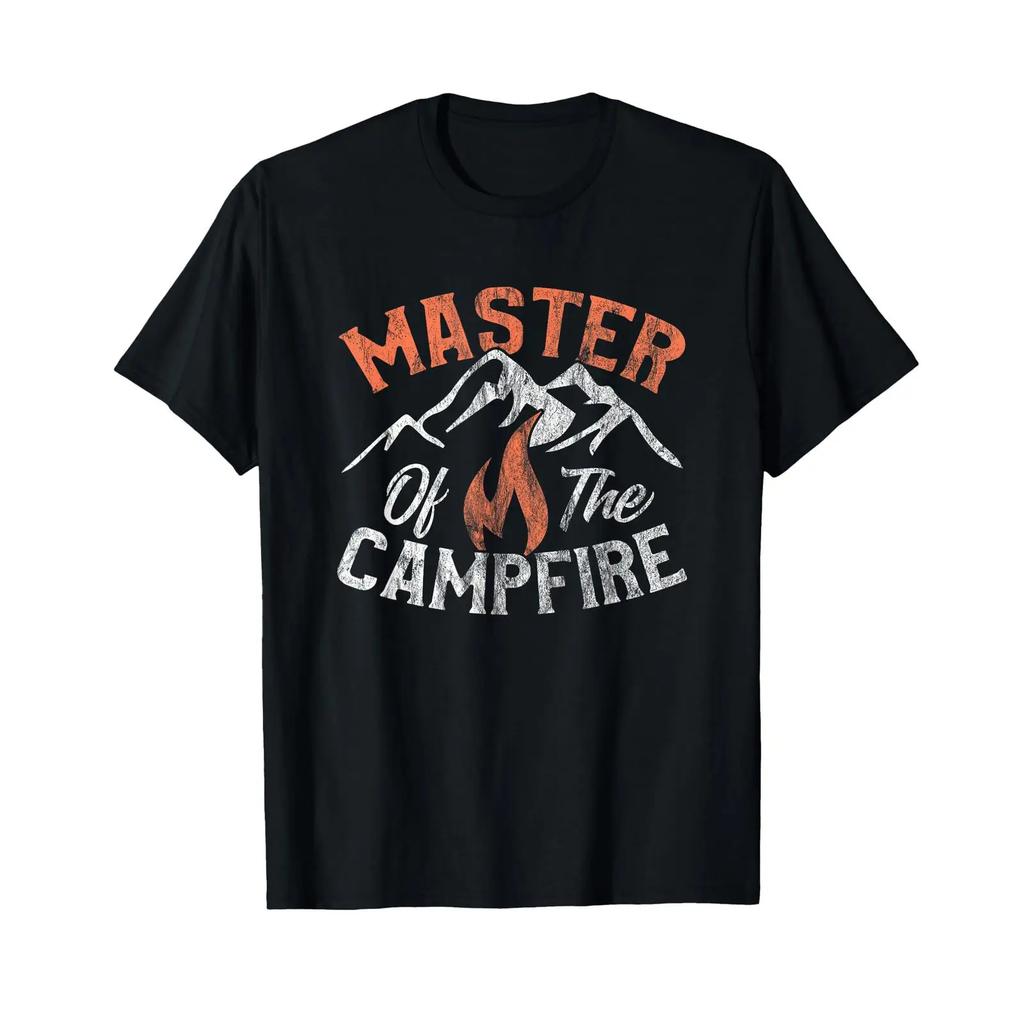 Funny Outdoor Camping S Master Of Campfire T Shirt Small Vintage Versatile Casual Fashion Soft Stretched