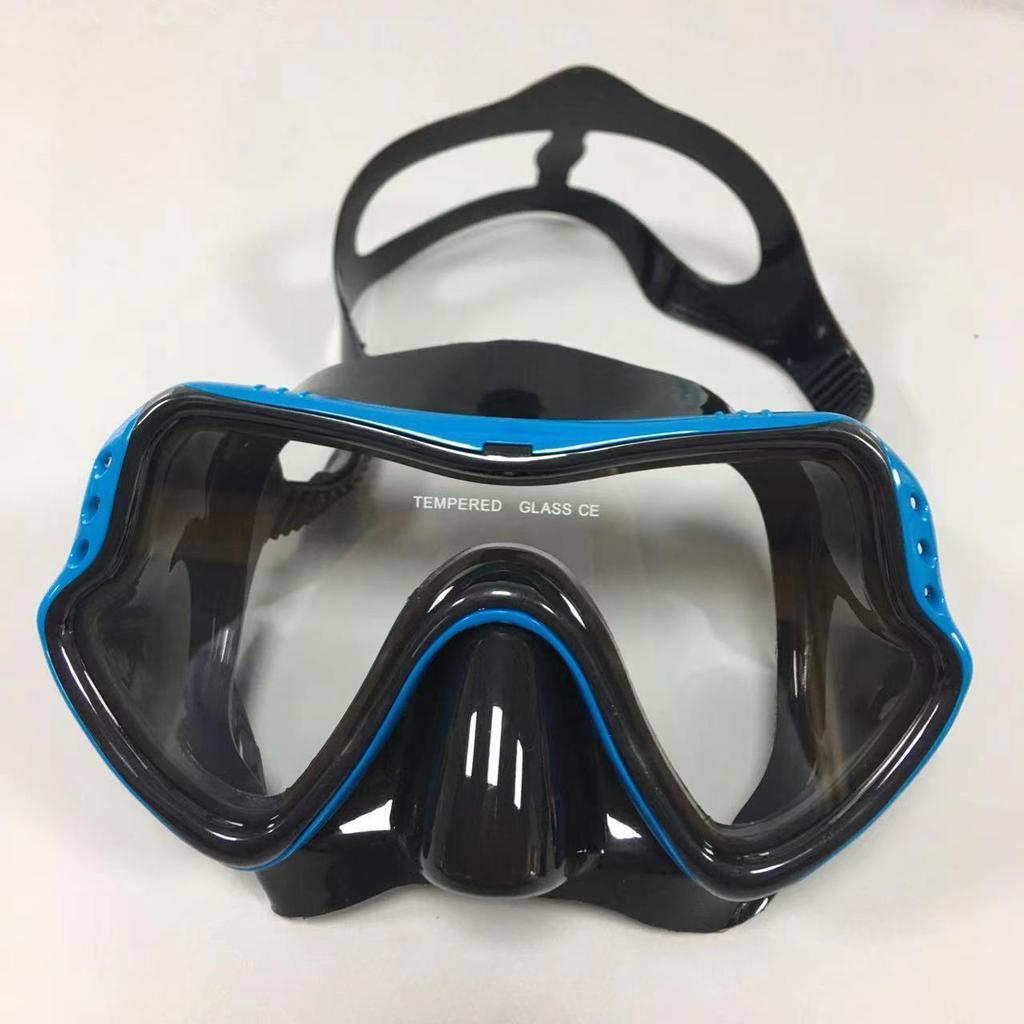Diving goggles large frame silicone mask breathing tube set