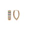 Earrings - LUXENTER - Ydero - 925 Sterling Silver - Zirconia - 18k Yellow Gold