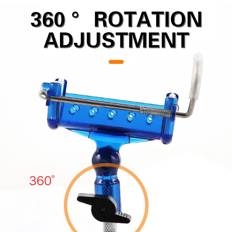 360Degree Rotatable Adjustable Fishing Rod Holders Self-Locking Fish Pole Bracket Ground Bank Fishing Rod Rack Stand Fish Pole Holder
