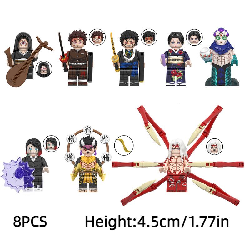 

Убийца демонов Танджиро Минифигурки Незуко Строительный блок Головоломка Игрушка Подарки Дети