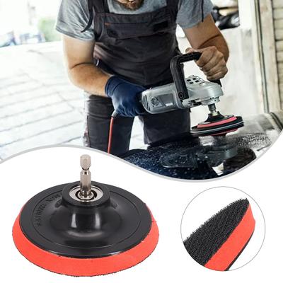 4 Inch/100mm Sanding Pad Accessories Black/Red Drill Adapter