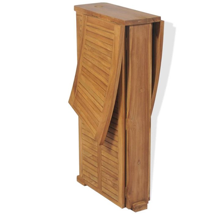 VidaXL Table pliable de bar 155x53x105 cm Bois de teck solide