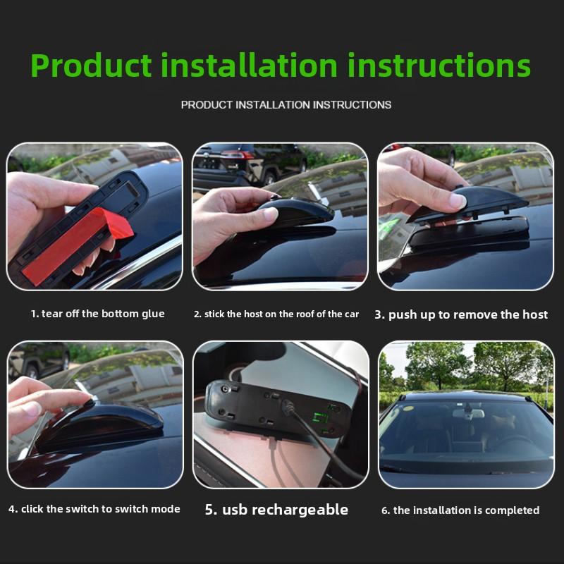 Lumină pilot de la distanță pentru vehicul Tun laser auto Ploaie și ceață Anti-coliziune din spate Asistență la viteză mare Lumină de avertizare anti-oboseală Lumină intermitentă