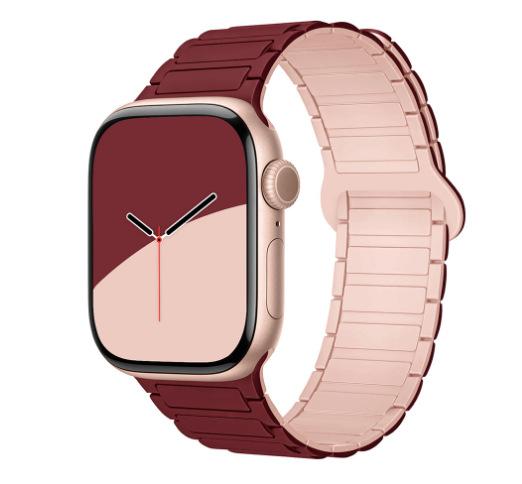 Magnetic Loop for Apple Watch Bands 44mm 40mm 49mm 45mm 41mm 38 42mm 46mm Silicone Bracelet iWatch Series ultra 10 9 8 7 Se 6 5