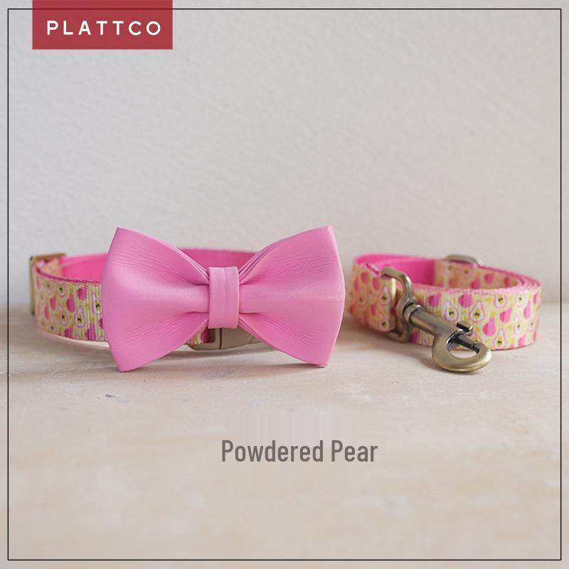 PLATTCO Bowknot Nylon Dog Leash Set for Medium to Large Dogs (PDC368) XS